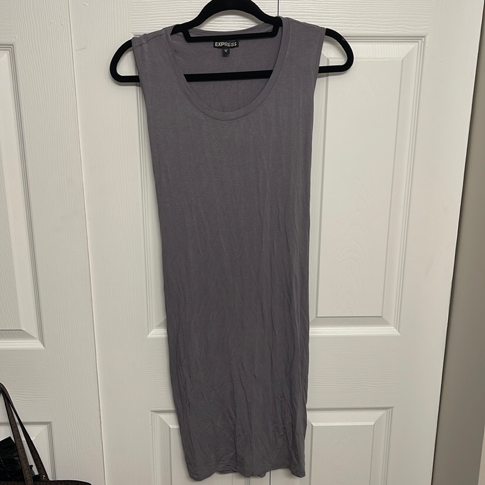 Express open back dress (grey)